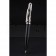 Cartier Silver Rimmed Silver Patterned Upper Body Black Ballpoint Pen  622757