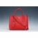 Prada Double Tote Pebbled Leather Red  18927297