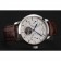 Vacheron Constantin Tourbillon White Dial Stainless Steel Case Brown Leather Bracelet