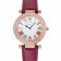 Franck Muller Double Mistery Ronde White Dial Rose Gold Case Plum Leather Strap