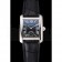 Cartier Tank MC Stainless Steel Case Black Dial Black Leather Strap  622174