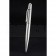 Cartier Silver Embossed Upper Body Silver Ballpoint Pen  622763