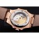 Patek Philippe Nautilus Gray Dial Rose Gold Case Brown Leather Strap