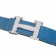Hermes Blue With Silver "H" Buckle Closure Belt