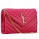 Saint Laurent Monogram Wallet On Chain Fuchsia