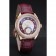 Omega DeVille Prestige Dark Red Dial Gold Diamond Case Dark Red Leather Bracelet  1454125