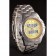 Breitling Certifie Yellow Dial Stainless Steel Strap Rose Gold Bezel