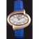 Chopard Luxury Gold Bezel with White Dial and Blue Leather Strap  621544