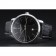 Swiss Vacheron Constantin Patrimony Black Dial Silver Case Black Leather Bracelet 1454156
