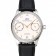 Swiss IWC Portuguese White Dial Gold Numerals Silver Case Black Leather Bracelet 1453908