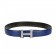 Hermes Alligator Blue With Silver "H" Buckle Closure Belt