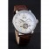 Patek Philippe Day Date Tourbillon White Dial Stainless Steel Case Embossed Bezel Brown Leather Strap  622837