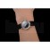 Patek Philippe Calatrava Black Dial Double Ribbed Bezel Stainless Steel Case Black Leather Strap