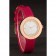 Hermes Classic MOP Dial Magenta Leather Bracelet 801388