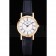 Longines La Grande Classique White Round Dial Gold Case Black Leather Band Small  622383