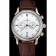Patek Philippe Chronograph White Dial With Diamond And Blue Markings Stainless Steel Case Brown Leather Strap