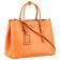 Prada Saffiano Double Tote Orange
