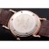 Patek Philippe Calatrava Black Dial Roman Numerals Ribbed Bezel Rose Gold Case Brown Leather Strap
