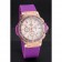 Hublot Big Bang Tutti Frutti Purple Strap Gold Dial