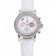 Omega De Ville Chronograph White Dial Stainless Steel Diamond Case White Leather Bracelet  622453