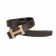 Hermes Brown With Gold "H" Buckle Closure Belt