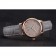 Patek Philippe Calatrava Gray Dial Diamond Markings Rose Gold Case Gray Leather Strap