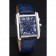 Cartier Tank MC Blue Dial Stainless Steel Case Blue Leather Bracelet  622691