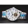 Omega De Ville Moonphase Tourbillon White Dial Stainless Steel Case Two Tone Steel Blue Bracelet