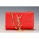 Saint Laurent Medium Tassel Crocodile Leather Clutch Bag Red
