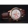 Longines Column Wheel White Dial Gold Case Brown Leather Strap