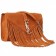 Saint Laurent Medium Fringed Suede Leather Satchel Tan