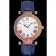 Franck Muller Double Mistery 4 Saisons White Dial Rose Gold Case Blue Leather Strap