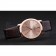 Vacheron Constantin Patrimony Rose Gold Dial Brown Leather Bracelet