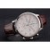 IWC Portugieser Chronograph White Dial Rose Gold Hands And Numerals Steel Case With Diamonds Brown Leather Strap