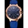 Cartier Ballon Bleu Blue Dial Gold Case Blue Leather Strap