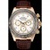 Rolex Cosmograph Daytona Gold Case White Dial Brown Leather Bracelet   622633