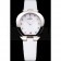 Omega Ladies Watch White Dial With Jewels Stainless Steel Case White Leather Strap  622817