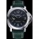 Panerai Luminor Marina Polished Stainless Steel Bezel Green Leather Bracelet  622310