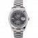 Rolex Swiss DateJust Polished Stainless Steel Bezel Grey Dial 42000