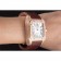 Swiss Cartier Santos Rose Gold Bezel with Diamonds and Brown Leather Strap sct46  621530