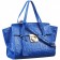 Salvatore Ferragamo Embossed Blue Leather Tote Bag 18927376