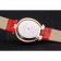 Omega Ladies Watch Pink Dial Gold Case With Diamonds Red Leather Strap  622831