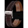 Breitling Brown Leather White Stitching Bracelet  622604