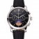 Patek Philippe Chronograph Black Dial Stainless Steel Case Black Leather Strap