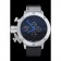 U-Boat Italo Fontana Black Carbon Dial Blue Hour Marks Stainless Steel Case Rubber Bracelet  622708