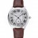 Cartier Drive De Cartier White Dial Silver Case Brown Leather Bracelet 1454210