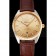 Omega Globemaster Gold Dial And Bezel Stainless Steel Case Brown Leather Strap