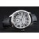 Cartier Drive De Cartier White Dial Silver Case Black Leather Bracelet 1454209
