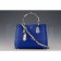 Prada Double Tote Blue With Python Handles