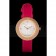 Hermes Classic MOP Dial Magenta Leather Bracelet 801388